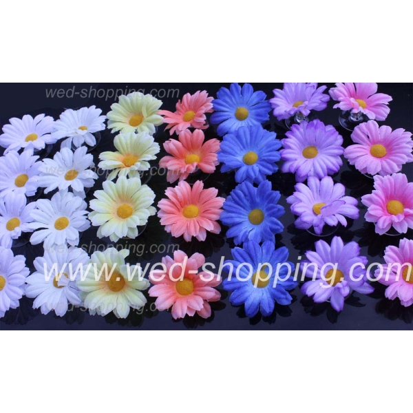 Décoration voiture marguerites blanches