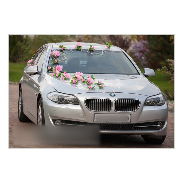 Décoration pour BMW - voiture mariage Roses