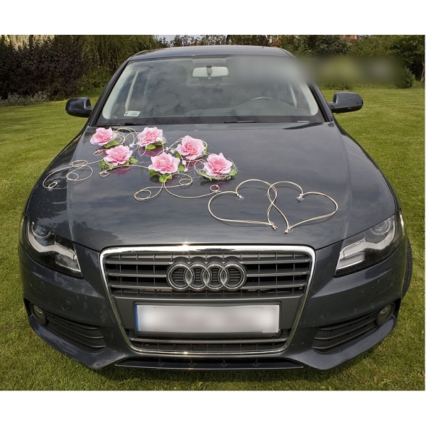 Roses rose décoration kit voiture mariage
