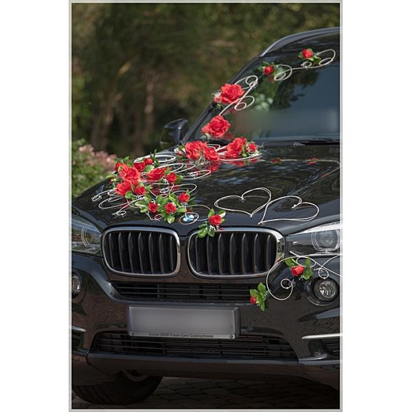 Kit deco voiture mariage BMW Rouge