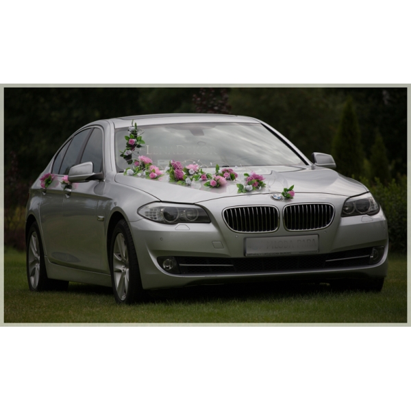 Kit de fleurs décoration voiture de mariage rose roses