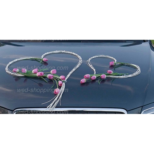 Tulipe décoration de voiture de mariage