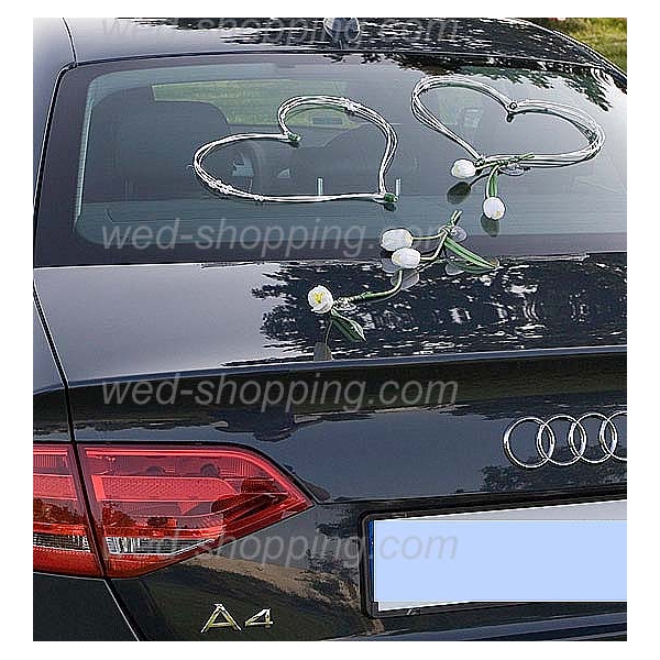 Tulipe décoration de voiture de mariage