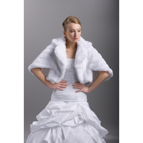 Etole mariage en faux vison, avec manches