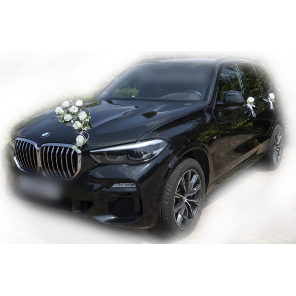 Noir BMW X5 décoration ivoire voiture maraige