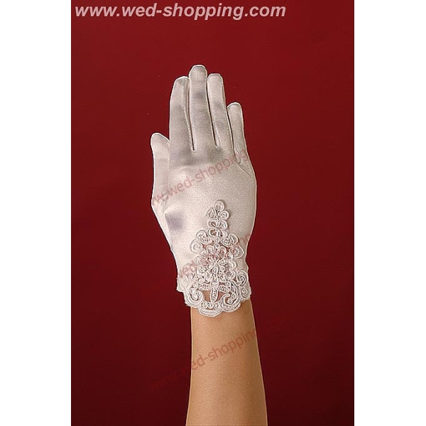 Gants courts avec éléments ornementaux