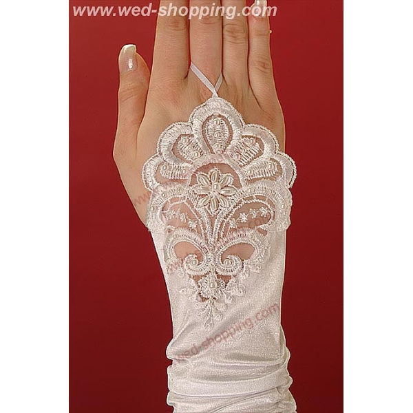 Gants drapés avec un motif ornemental