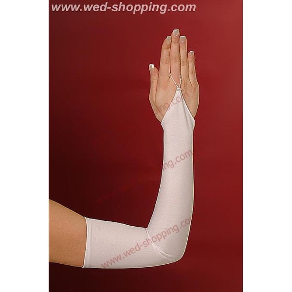 Gants longs en satin, sans doigts