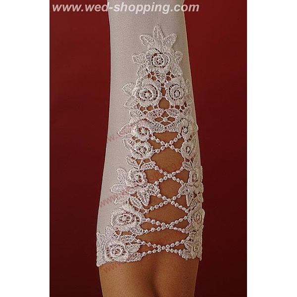 Gants de mariée avec un large motif ornemental