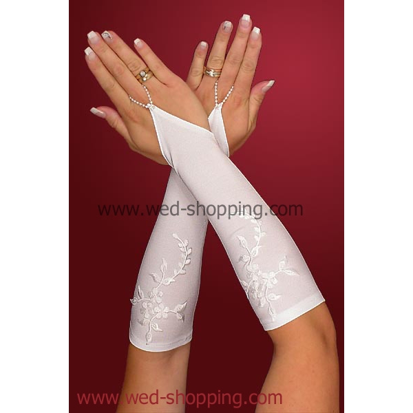 Gants de mariée avec motif ornemental