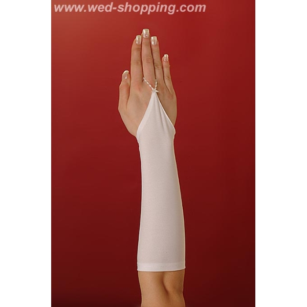 Gants en satin, lisses, sans motifs