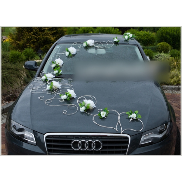 pour Audi voiture de mariage Roses