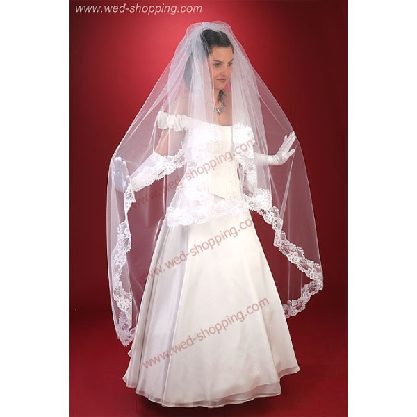 Voile long avec dentelle