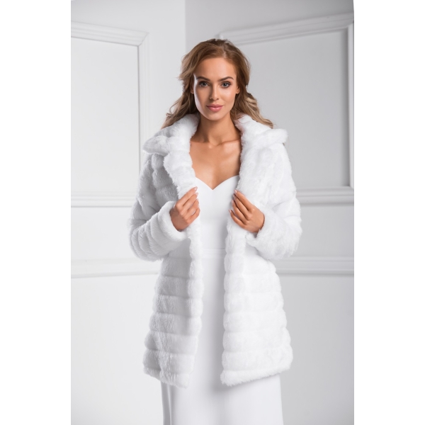 Manteau de mariage pour femme fausse fourrure