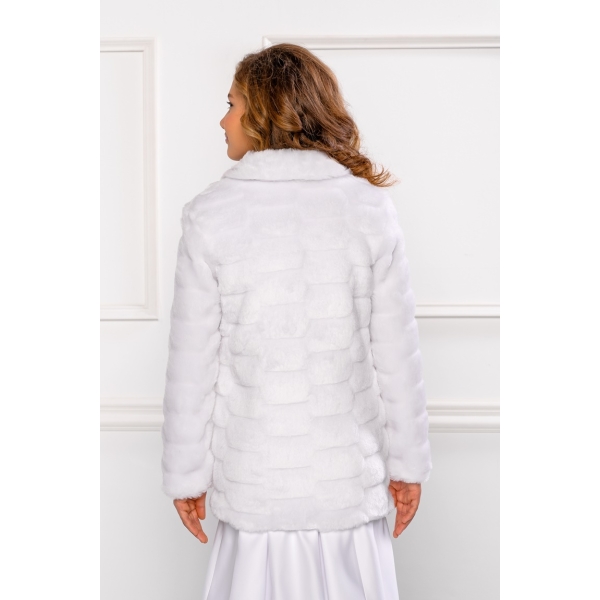 Manteau en fausse fourrure vison - cérémonie mariage