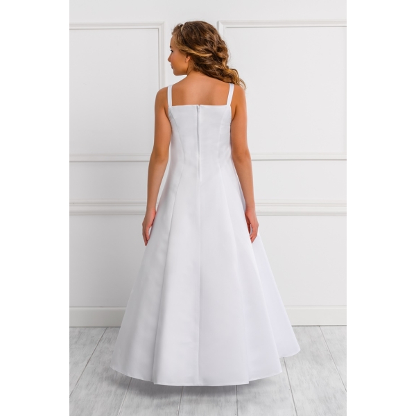Robe de cérémonie en satin pour fille 12 ans