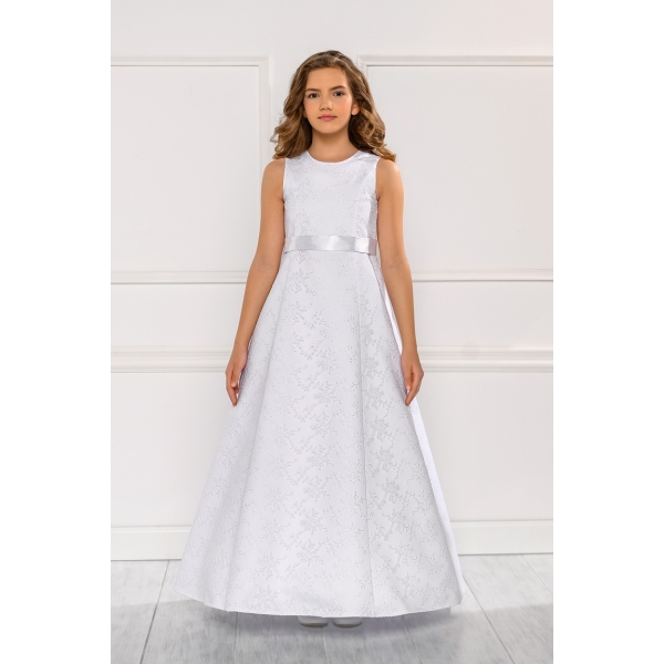 Robe de Première Communion en tulle et dentelle Agathe - Collection Luxe