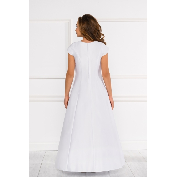 Robe de communion en satin pour fille 9 ans