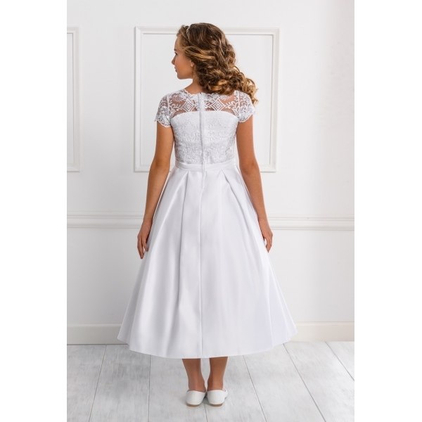 Robe de Communion Satin et Dentelle