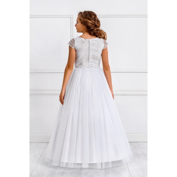 Robe de communion Satin et Tulle et cristaux