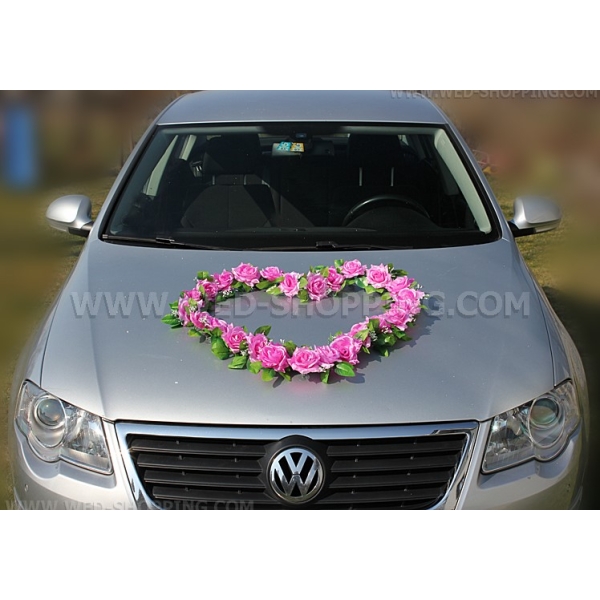 Les roses Mauve pour voiture mariage