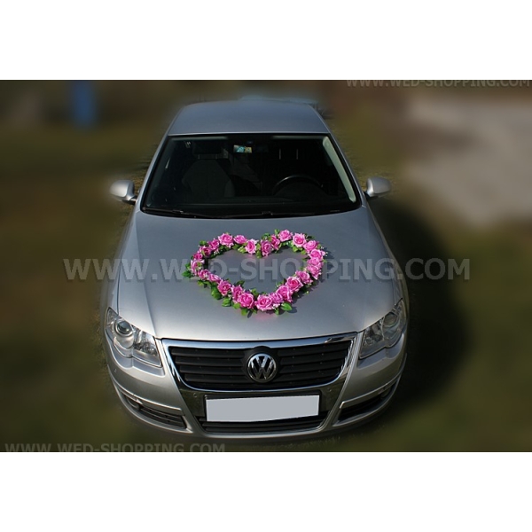 Les roses Mauve pour voiture mariage