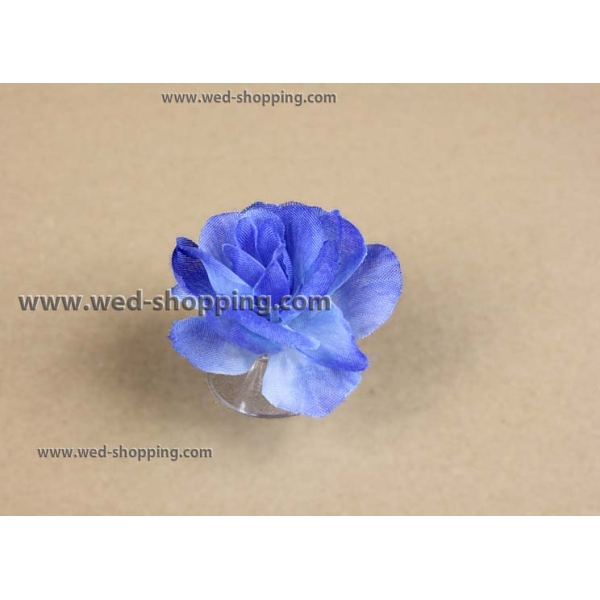 Roses bleues avec des ventouses déco de voiture balai