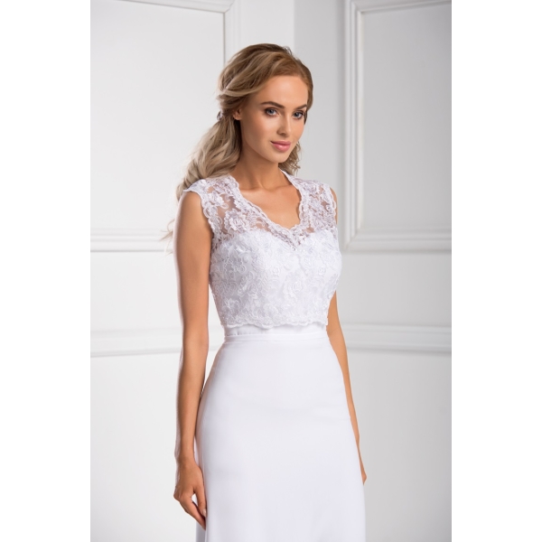Bolero Mariage sans manches en dentelle