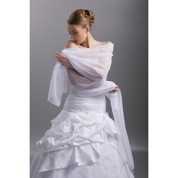 Châle mariage mousseline