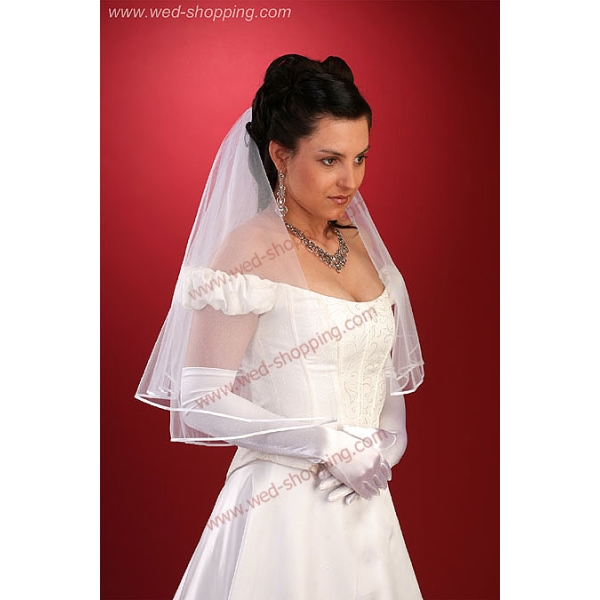 Voile de mariée en bordure de ruban