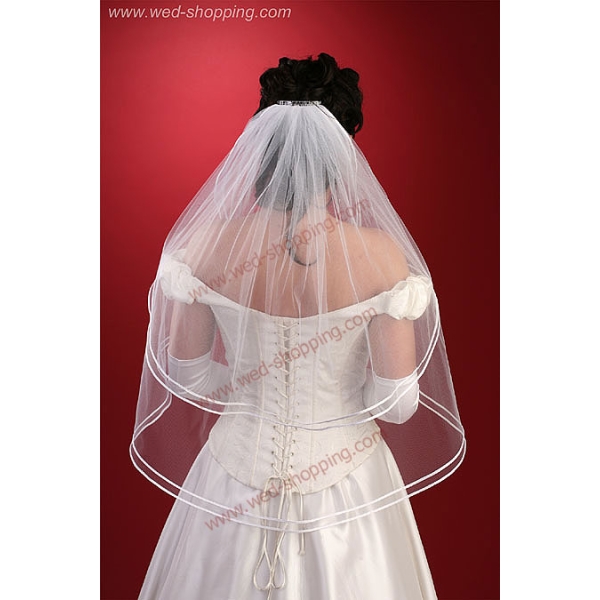 Voile avec bordure de deux rubans