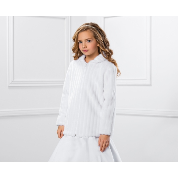 Veste hiver pour fille cérémonie de mariage ou communion