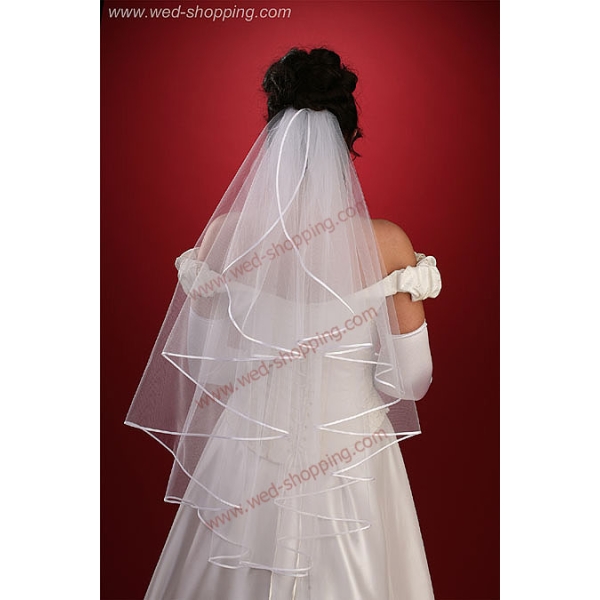 Voile jabot – bordure en ruban 90cm