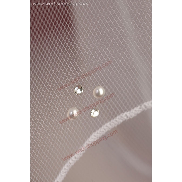 Voile avec cristaux et petites perles Swarovski