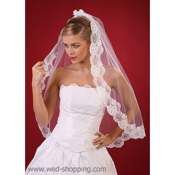 Voile Espagnol avec dentelle - 80 cm