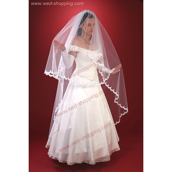 Voile long avec dentelle