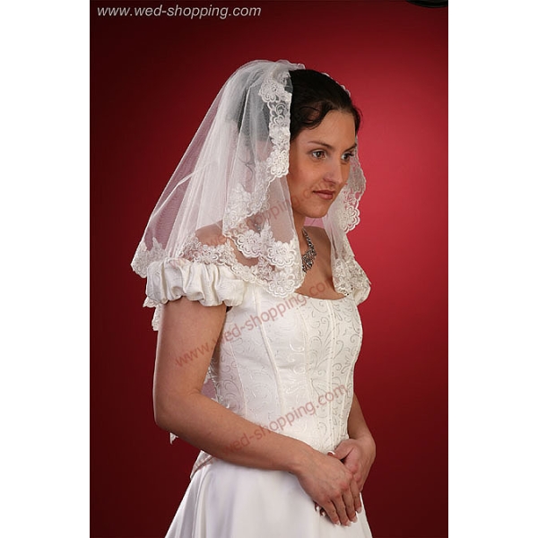 Voile de mariee - or ancien