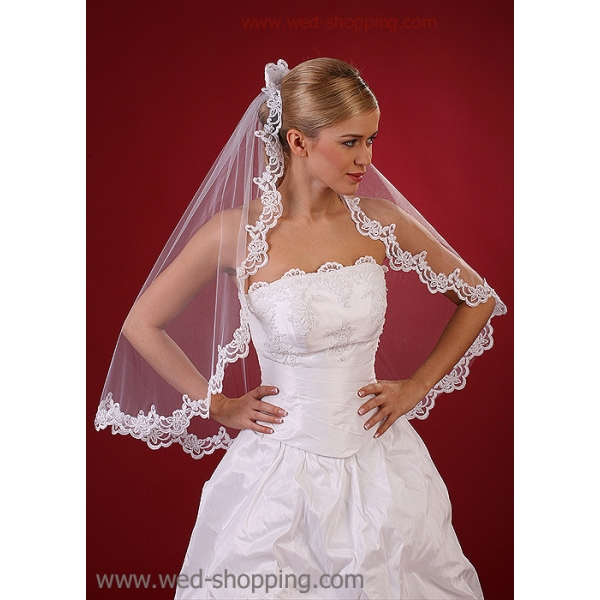 Voile de mariée avec dentelle