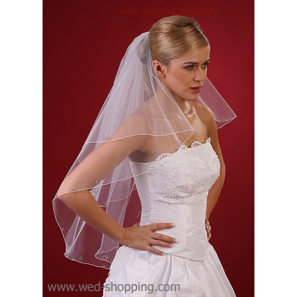 Voile de mariage - glaçons et cristaux