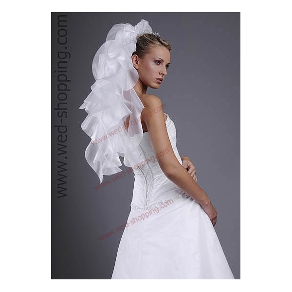 Voile de Mariée en vitreux organdi