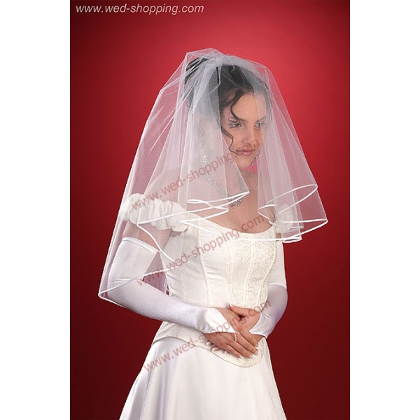 Voile coupe ronde, blanc, ivoire