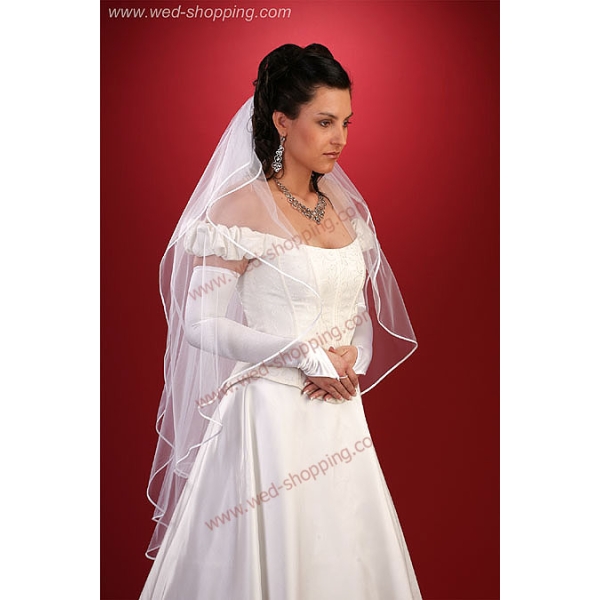 Double voile par la Mariée – longueur hanches