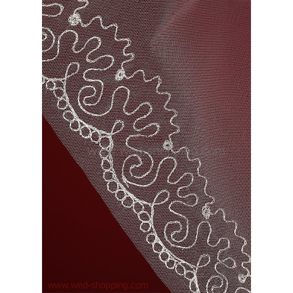 Voile de mariée brodé
