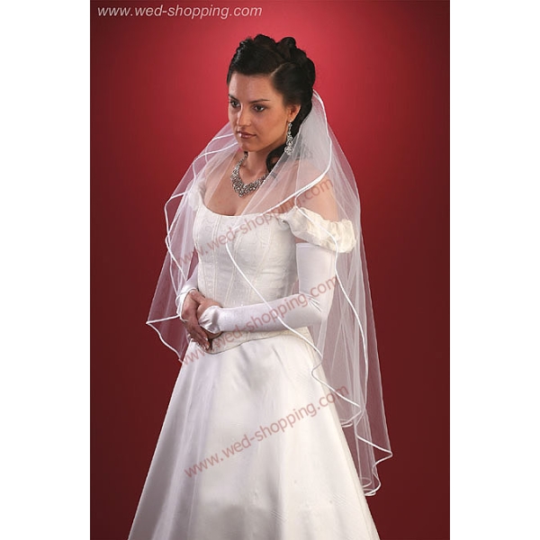 Double voile par la Mariée – longueur hanches
